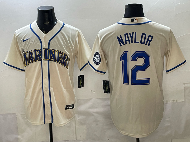 Men 2026 Seattle Mariners #12 Naylor cream Nike MLB Jersey 0410002->more jerseys->MLB Jersey